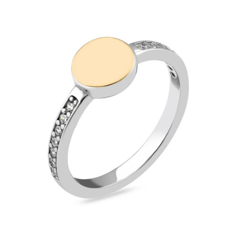 Złoty Pierścionek z Cyrkoniami pr. 375 Koło - JubilerSezam.pl