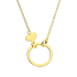 Naszyjnik pozłacany koło ramka i gładkie serce/anker NI BRN37713-GIA14902 GOLD próba 925