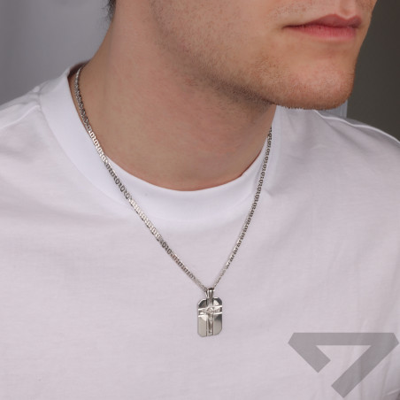 Medalik srebrny blaszka z Panem Jezusem