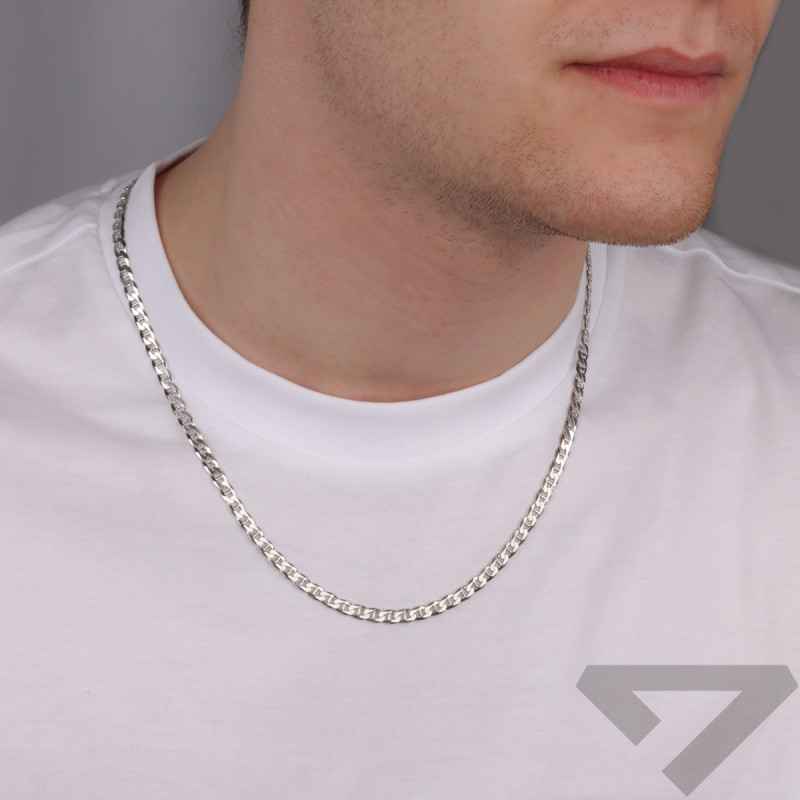 Łańcuszek srebrny rodowany splot gucci 5mm