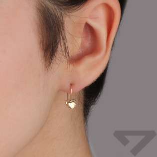 Kolczyki złote serce gładkie próba 585