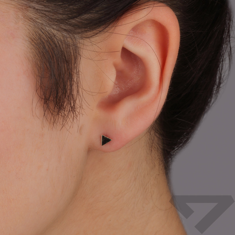 Kolczyki złote trójkąt blask/sztyft MZ T5-ES-1400 próba 375