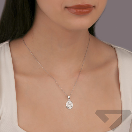 Medalik srebrny Szkaplerz w owalu