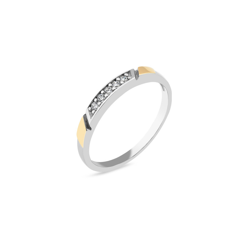 Bransoleta srebrna pałki złote i z cyrkoniami PX 953_AU375 blaszka gold