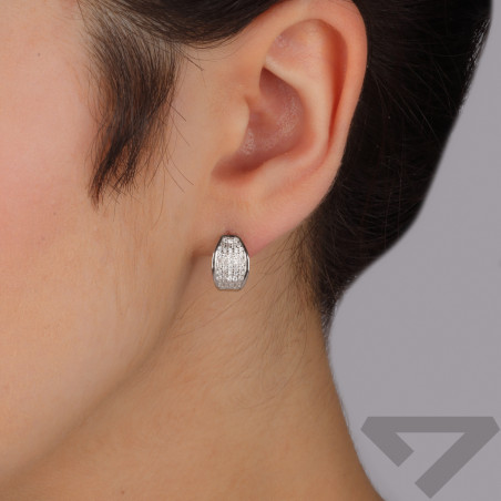 Kolczyki srebrne kropla z białymi cyrkoniami/ang.zap. AT HS468 próba 925