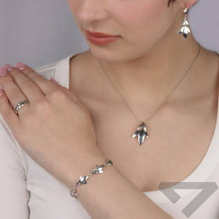 Bransoleta srebrna gładkie kłosy SZ352 próba 925