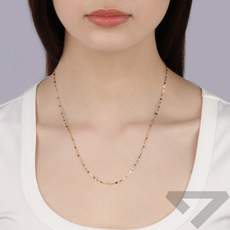 Łańcuszek złoty blaszki przekładane BC FLUBCDQ 040 próba 585