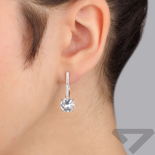 Srebrne kolczyki z cyrkonią pr. 925 - JubilerSezam.pl