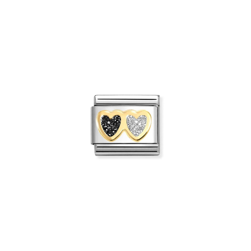 Element Nomination Composable Serca z brokatem 030220 15