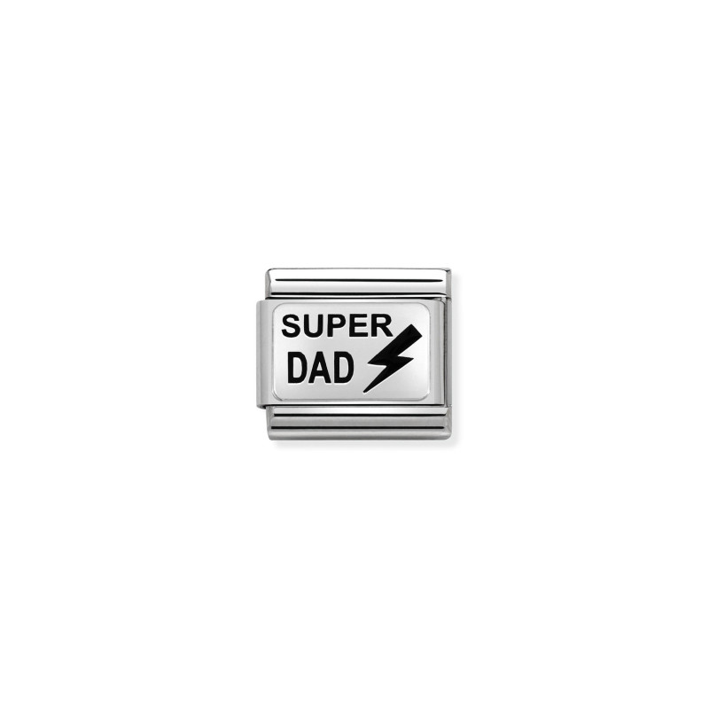 Element do bransoletki Nomination Composable Super tata 330208 32 stal i srebro 925
