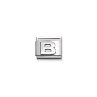 Element do bransoletki Nomination Composable Silver Literka B 330113 02 stal i srebro 925