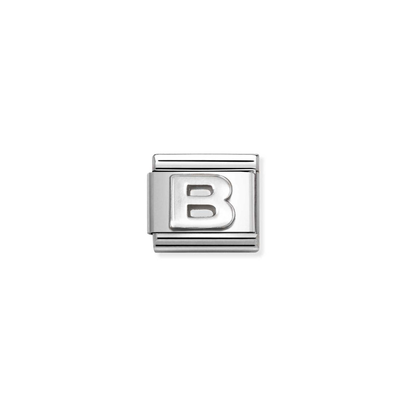 Element do bransoletki Nomination Composable Silver Literka B 330113 02 stal i srebro 925