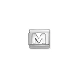 Srebrna Literka M Nomination - Element do Bransoletki Composable