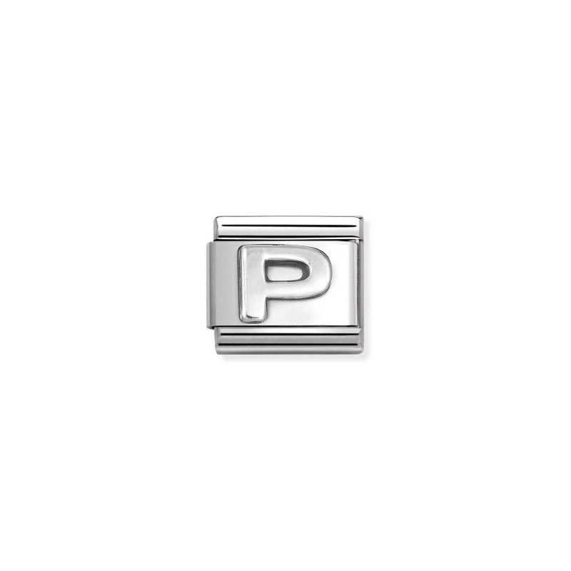 Srebrna Literka P Nomination - Element do Bransoletki