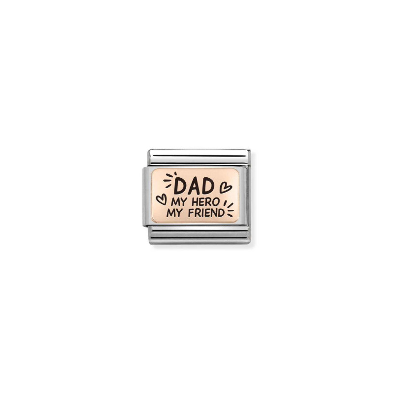Element Nomination Tata Mój Bohater Różowe Złoto - JubilerSezam.pl