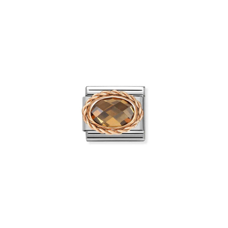 Link Nomination Composable Rose Szampańska cyrkonia NP 430603 012