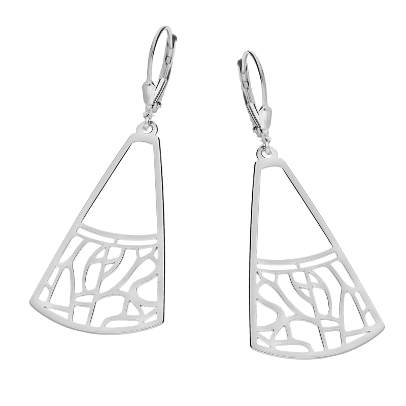 Kolczyki srebrne ażurowy wachlarz/big.zam. JZ 10232120 próba 925