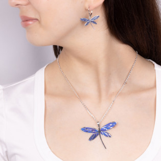 Srebrna zawieszka motyl z tytanem pr. 925 - JubilerSezam.pl