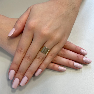 Pierścionek złoty płaska blaszka AR VXXLKR0652 próba 585