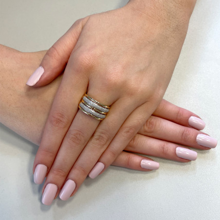 Pierścionek zaręczynowy DUBAJ z białymi diamentami AW 49016 YW próba 585