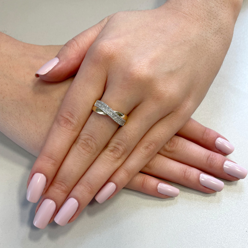 Pierścionek Zaręczynowy z Żółtego Złota z Diamentami - JubilerSezam.pl