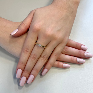 Pierścionek zaręczynowy z diamentem LC RR571 Y próba 585