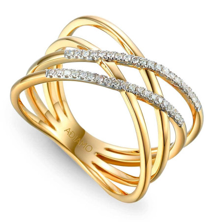 Pierścionek zaręczynowy VENEZIA z białymi diamentami AW 80504 Y próba 585