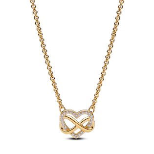 Kolia Pandora Lśniące serce z symbolem nieskończoności 362666C01