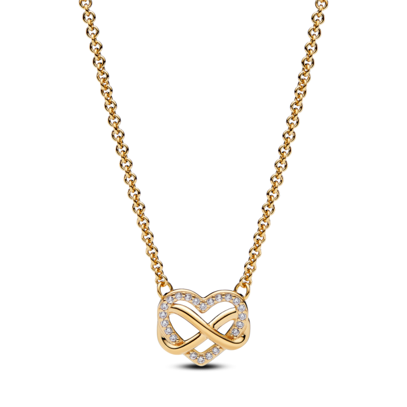 Kolia Pandora Lśniące serce z symbolem nieskończoności 362666C01