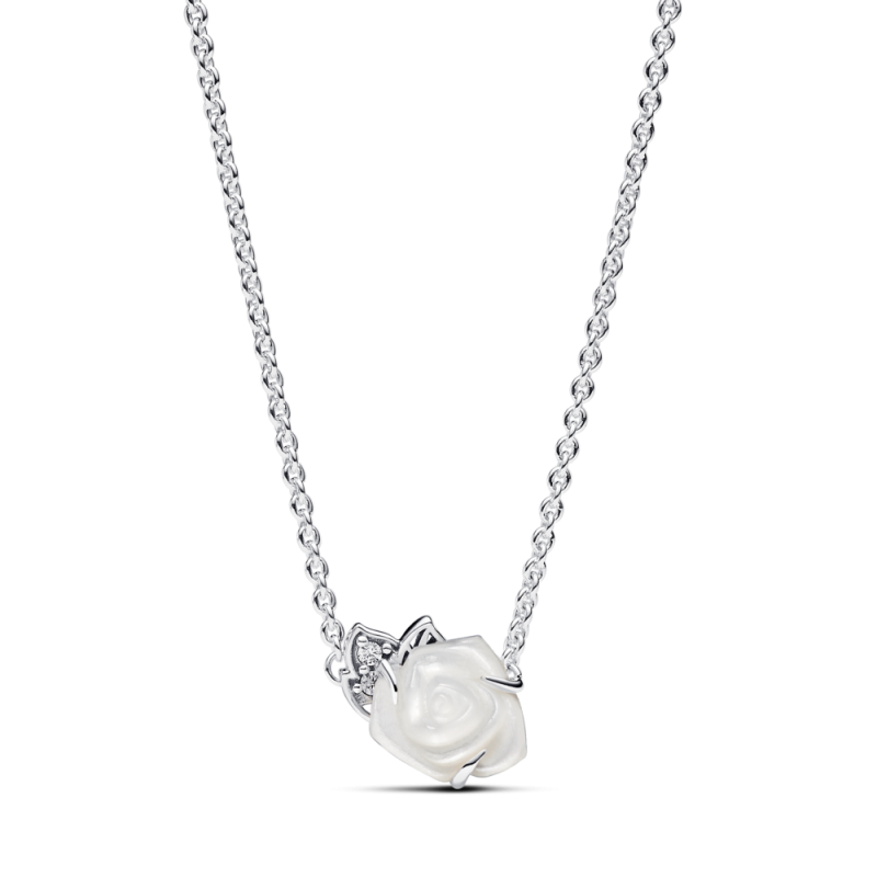 Srebrny Naszyjnik Pandora Kolia Róża 393206C01 - JubilerSezam.pl