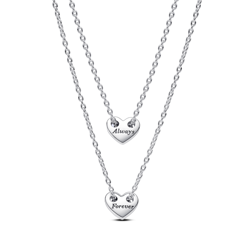 Srebrny Naszyjnik Serca Na Zawsze Przy Tobie - JubilerSezam.pl