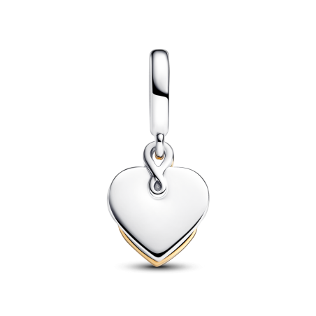 Podwójny charms-zawieszka Mama z diamentem wyhodowanym w laboratorium z miejscem na grawer Pandora 763237C01