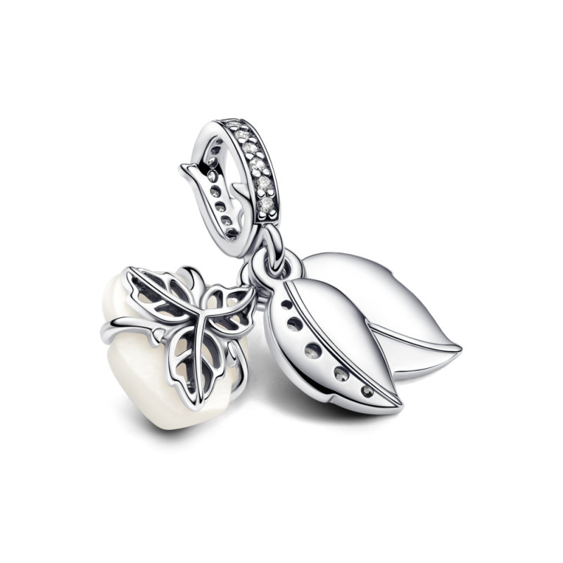 Charms Pandora Kwitnąca Biała Róża - JubilerSezam.pl