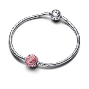 Różowy Charms Pandora Kwitnąca Róża Srebro 793212C01 - JubilerSezam.pl