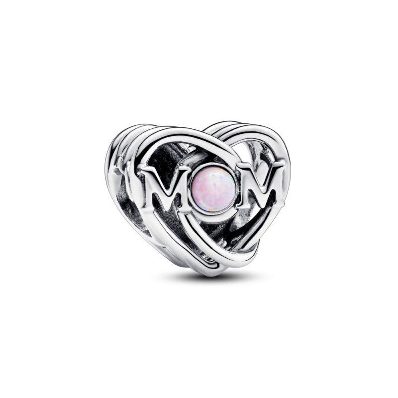 Ażurowy charms Pandora Mama i serce 793233C01
