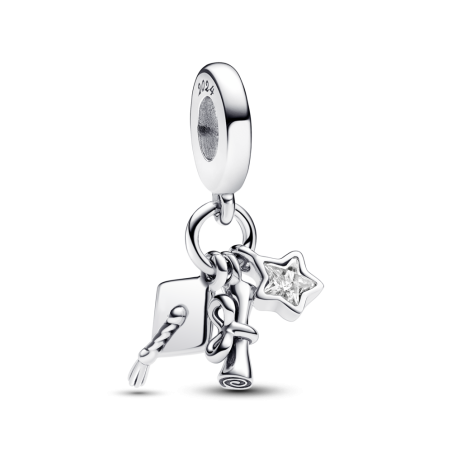 Potrójny charms-zawieszka Pandora Absolwentka 2024 793240C01