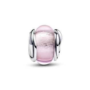 Charms ze srebra i różowego szkła Murano Pandora 793241C00