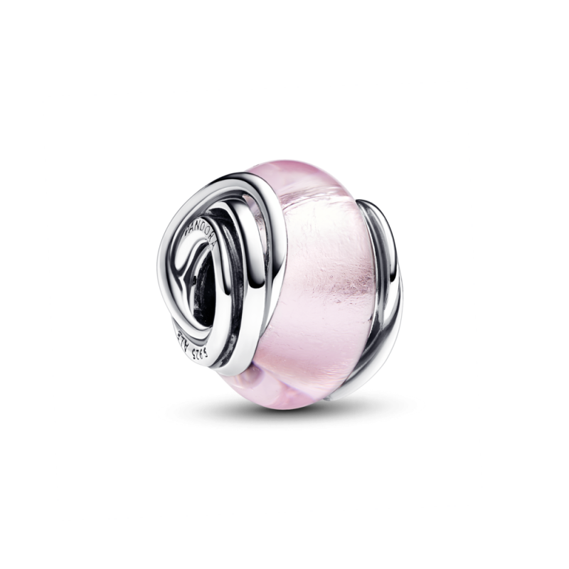 Charms ze srebra i różowego szkła Murano Pandora 793241C00