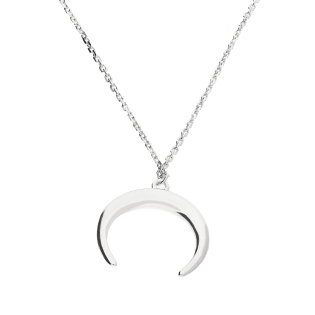 Naszyjnik srebrny gładki półksiężyc/anker A6 07570151-00 próba 925