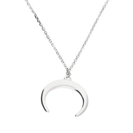 Naszyjnik srebrny gładki półksiężyc/anker A6 07570151-00 próba 925