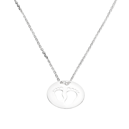 Naszyjnik srebrny stópki wycięte w kole/anker A6 07570350-00 próba 925