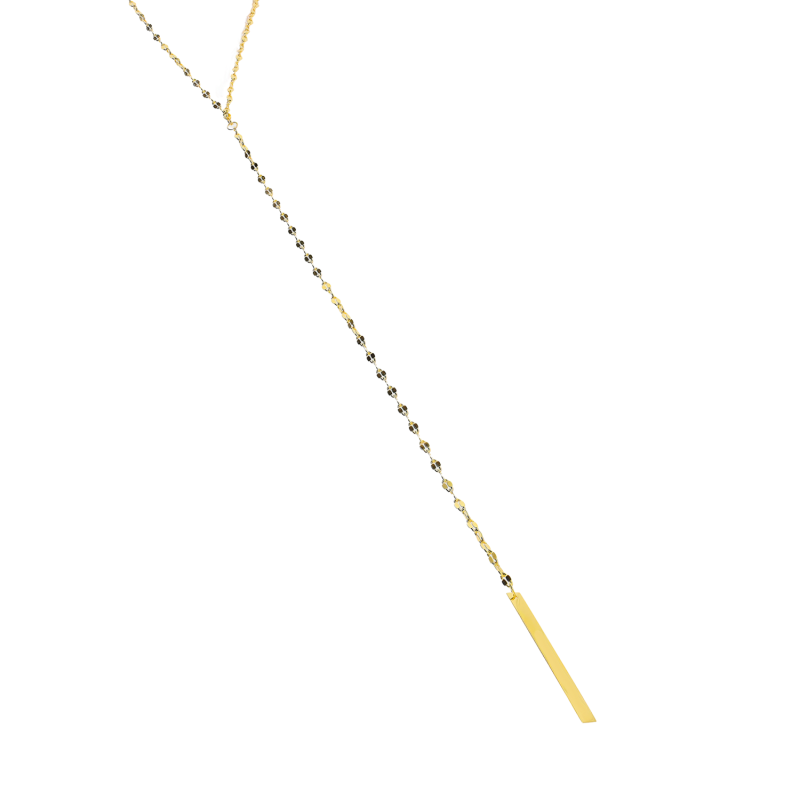 Naszyjnik pozłacany krawatówka blaszka+kawa A6 07580298-00 próba 925