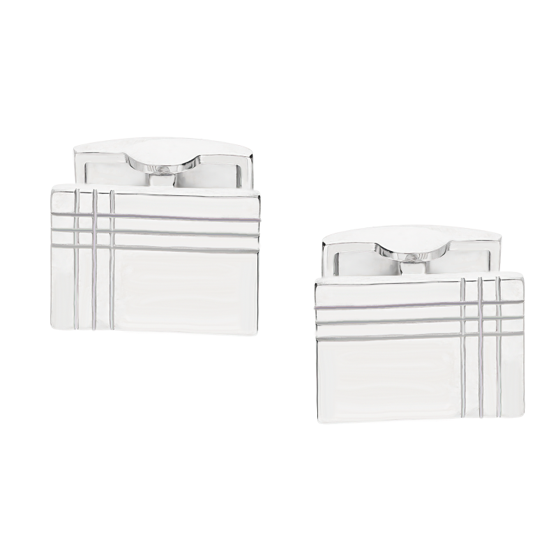 Srebrne spinki do mankietów prostokątne pr. 925 - JubilerSezam.pl