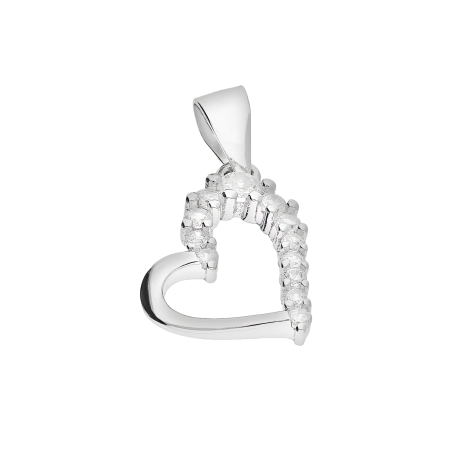 Srebrne Serduszko z Cyrkoniami pr. 925 - JubilerSezam.pl