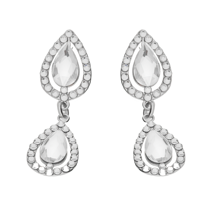 Kolczyki srebrne GRACE z kryształami/sztyft RD 2 744-1 crystal próba 925