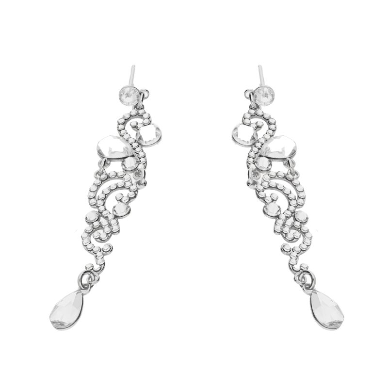 Kolczyki srebrne GRACE z kryształami RD 768-1 crystal próba 925