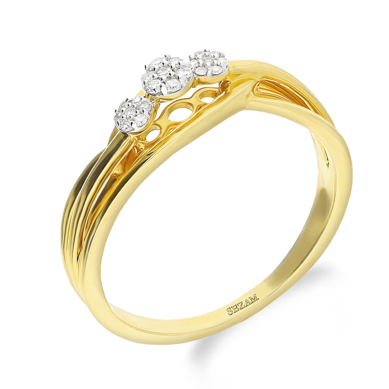 Pierścionek zaręczynowy z diamentami LC JR11975 Y próba 585