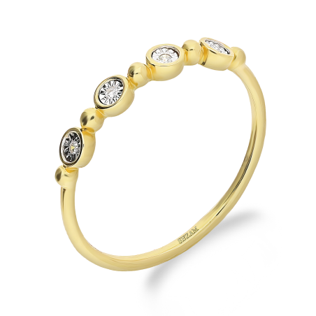 Pierścionek zaręczynowy z diamentami  LC JR120700 Y próba 585