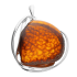 Zawieszka srebrna z koniakowym bursztynem AG MG 375-koniakowy-plaster próba 925