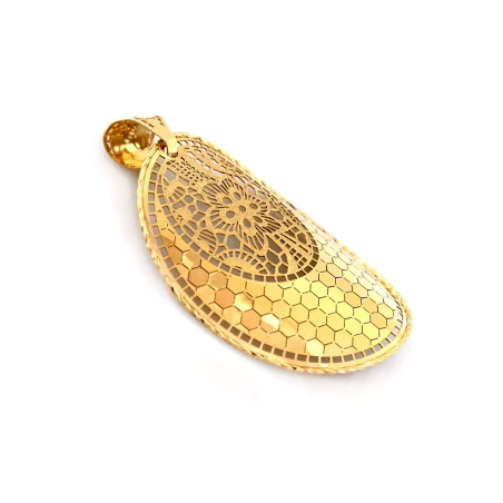 Zawieszka złota grawerowany owal z ornamentem CI 8472-7251 próba 585